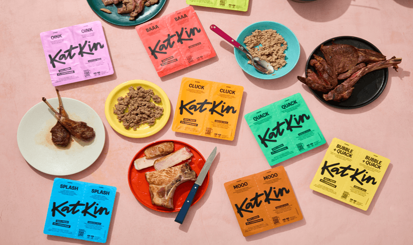 selection of Katkin food pouches