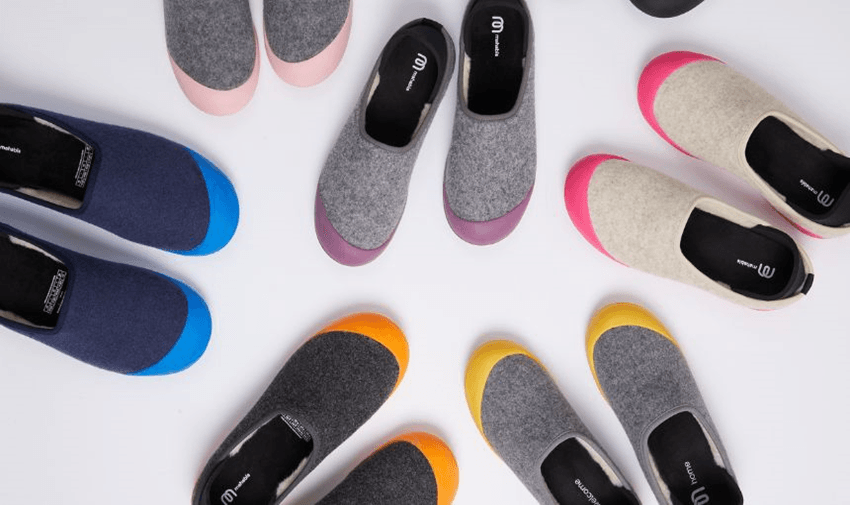 a selection of Mahabis slippers in different colours