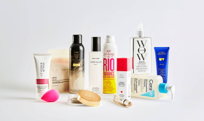 selection of beauty products