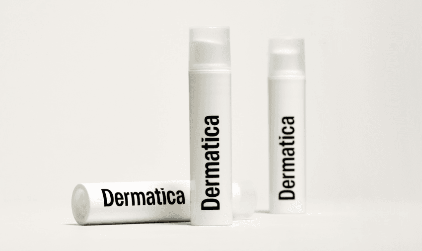 A selection of Dermatica products on a white background