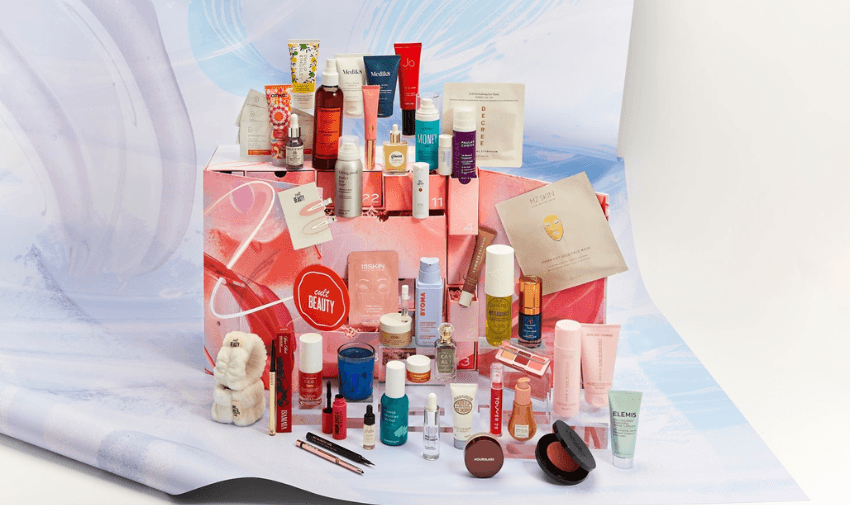 image of the cult beauty advent calendar with all products showing