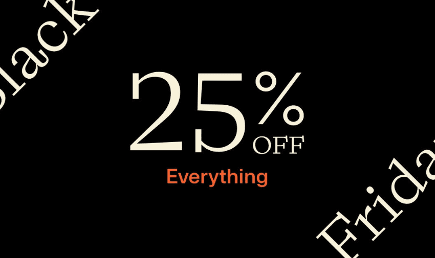 25% off black friday 