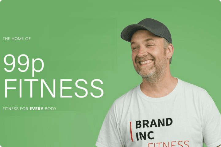 brand inc fitness 99p fitness white man in tshirt and cap with stubble smiling