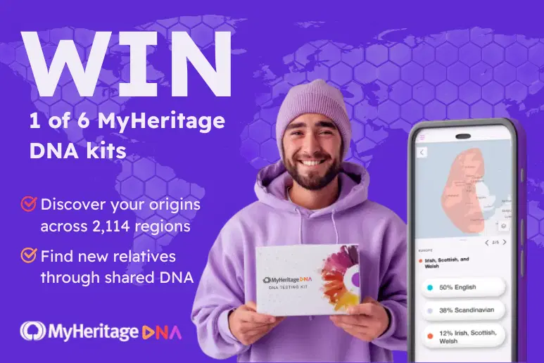 Win 1 of 6 MyHeritage DNA kits