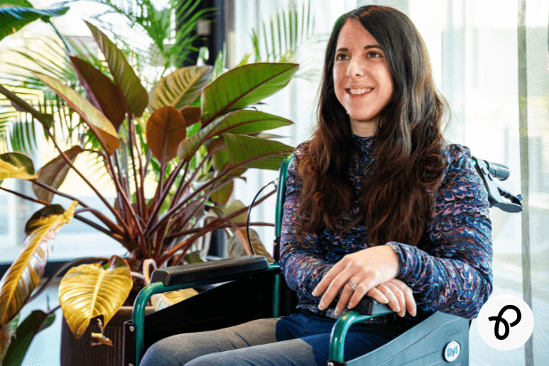 Georgina founder of Purpl, a disabled entrepreneur in the UK, nominated and shortlisted for awards supporting people with disabilities and long term health conditions through Purpl discounts.